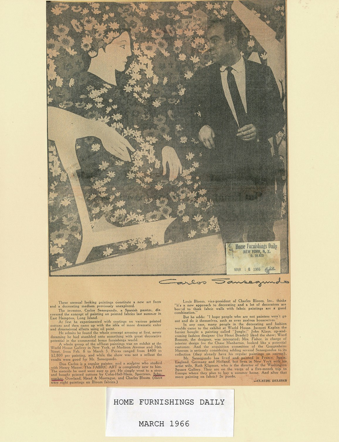 A scan of an original Schumacher ad for wallcoverings