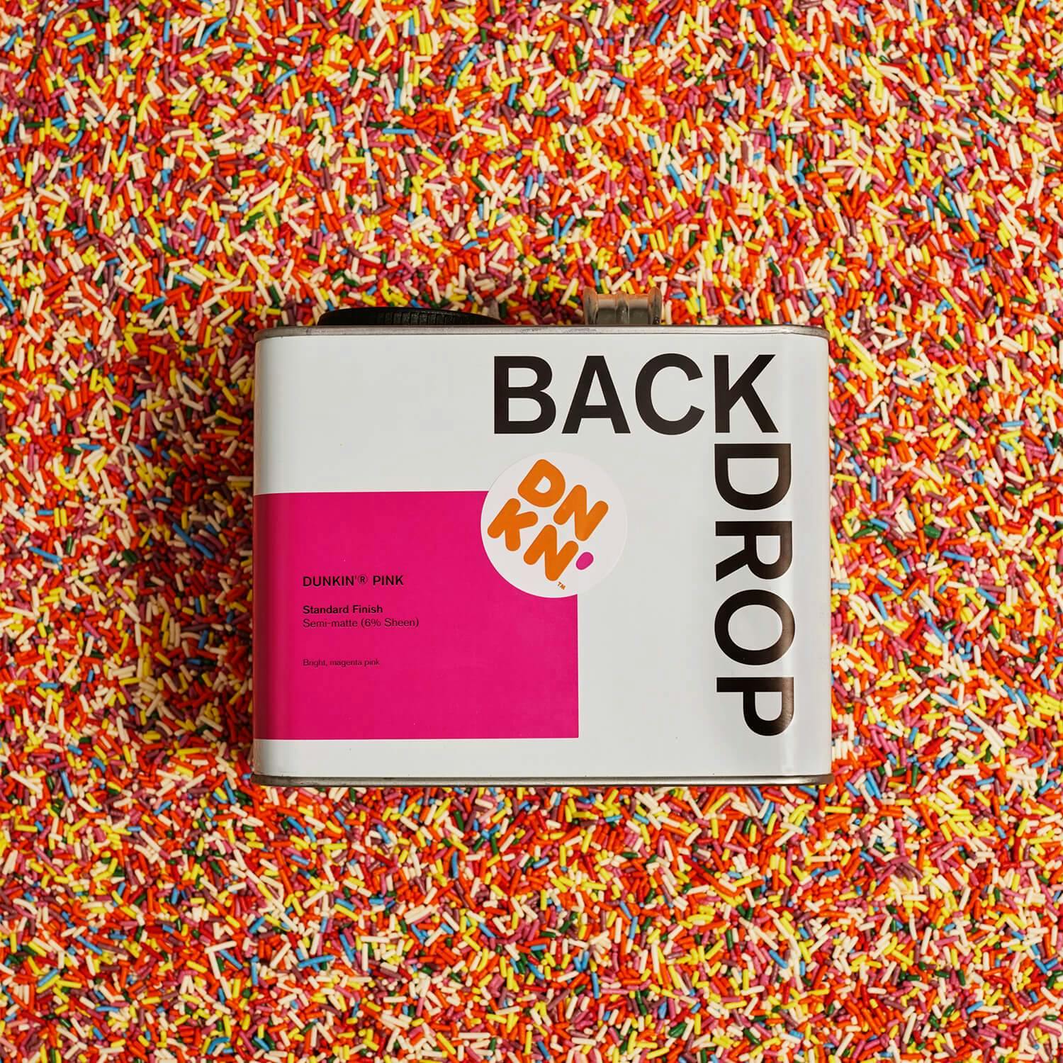 Dunkin® Pink - Paint can on a bed of sprinkles