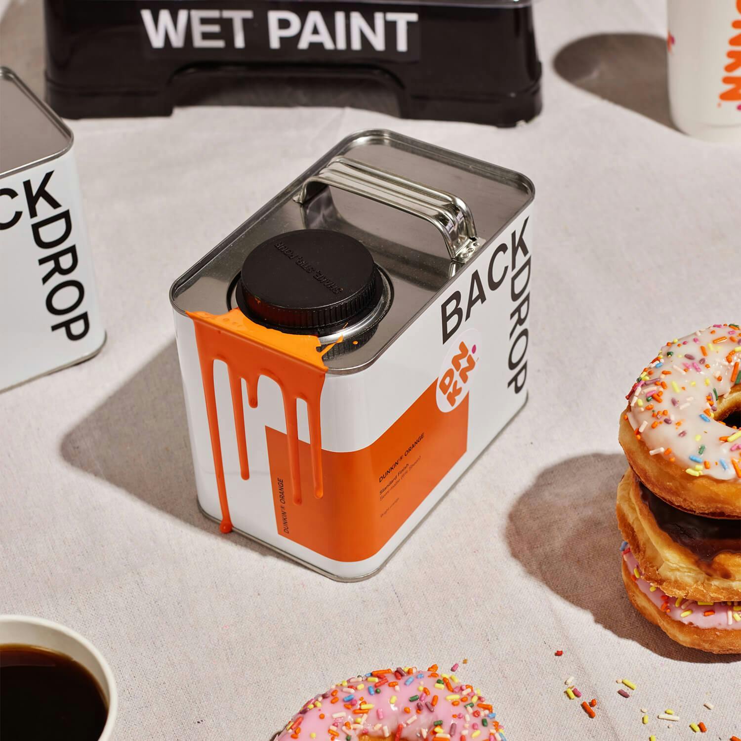 Dunkin'® Orange paint can