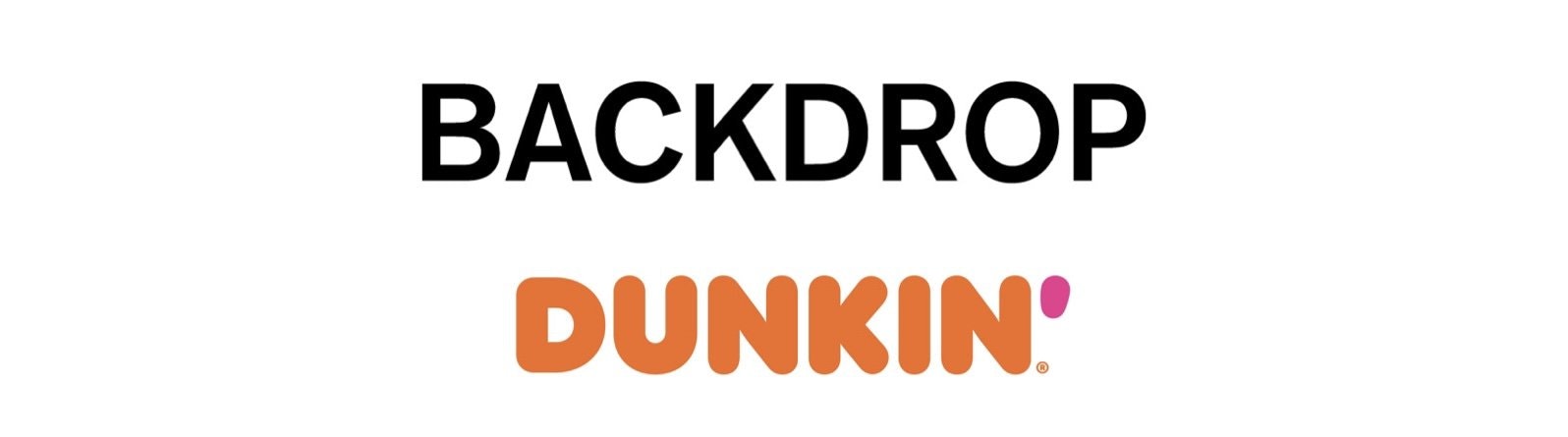 Backdrop x Dunkin logos