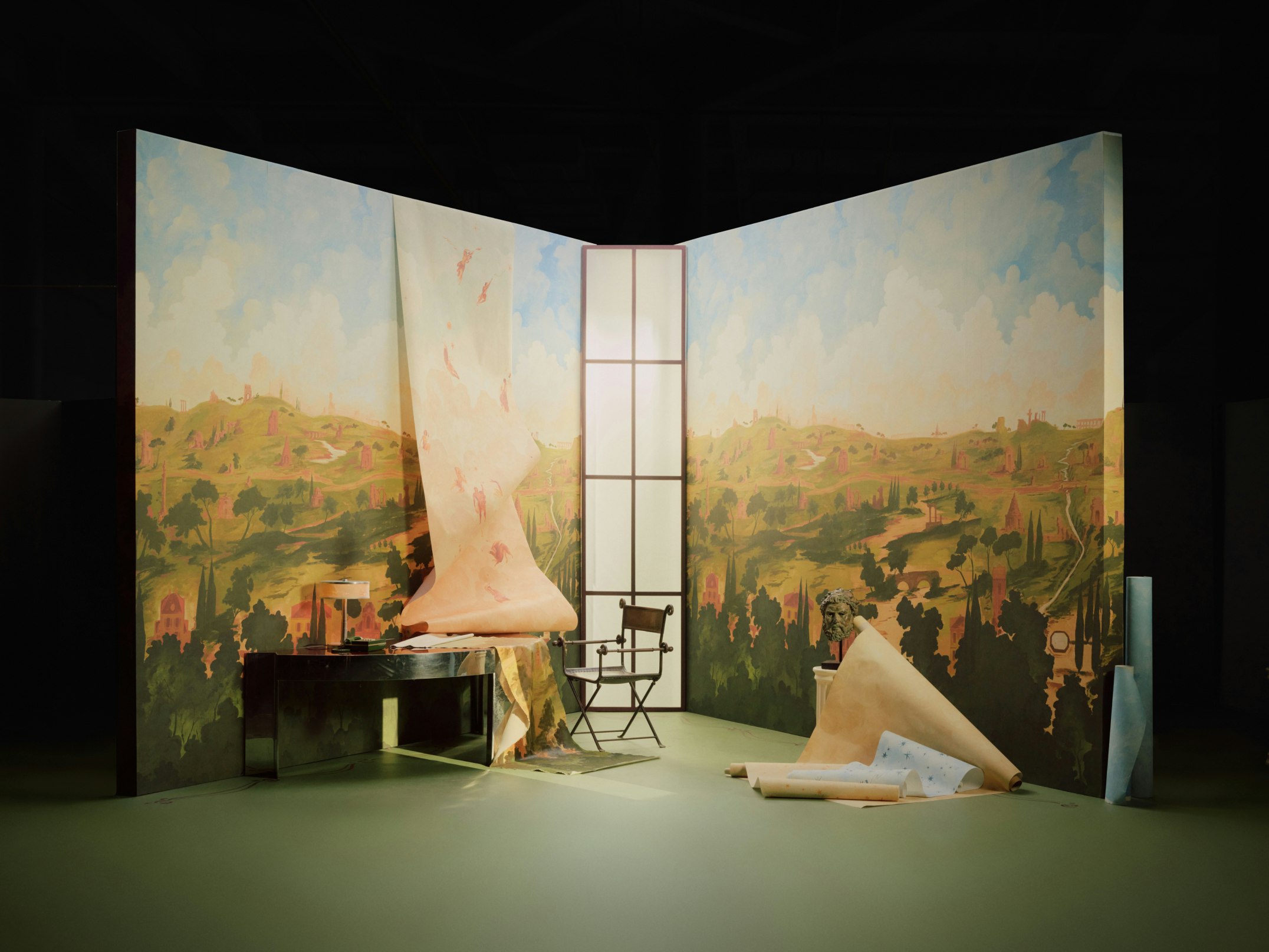 A showcase piece with Appian Way wall coverings design