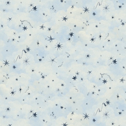 LUMINARIES - CLEAR BLUE A detail of LUMINARIES - CLEAR BLUE wallcoverings design by Xavier Donnelly