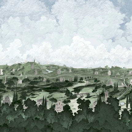 APPIAN WAY - FOG A detail of APPIAN WAY - FOG wallcoverings design by Xavier Donnelly